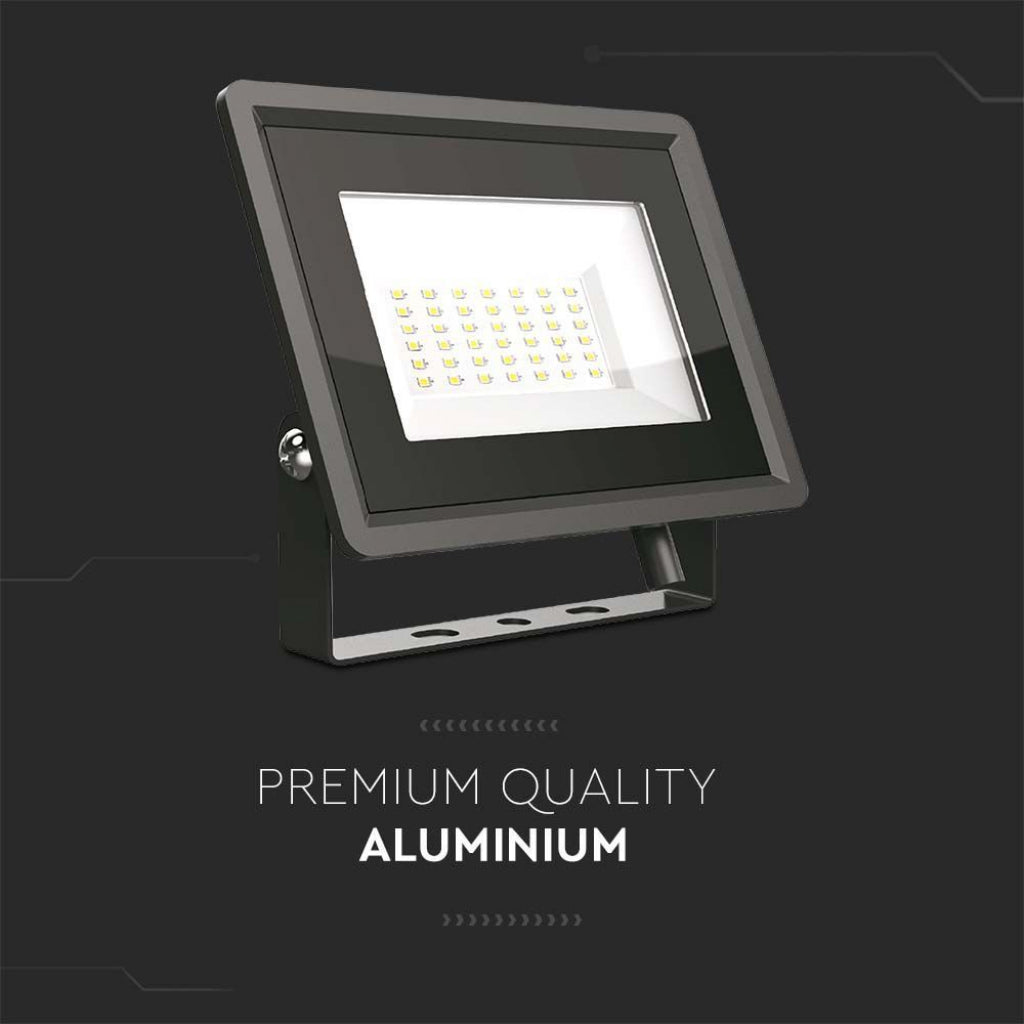 V-TAC Faro LED SMD 30W F-Series con Driver IC Integrato Colore Nero 4000K IP65