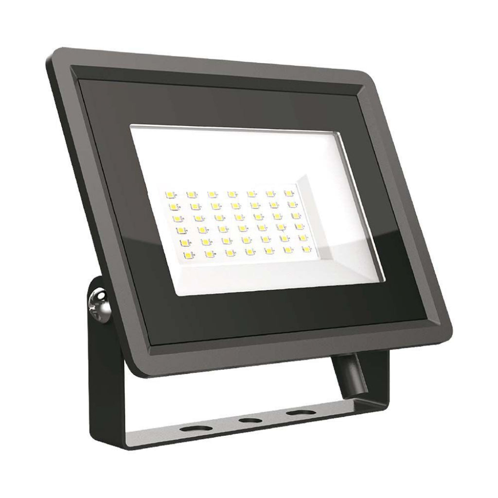 V-TAC Faro LED SMD 30W F-Series con Driver IC Integrato Colore Nero 4000K IP65