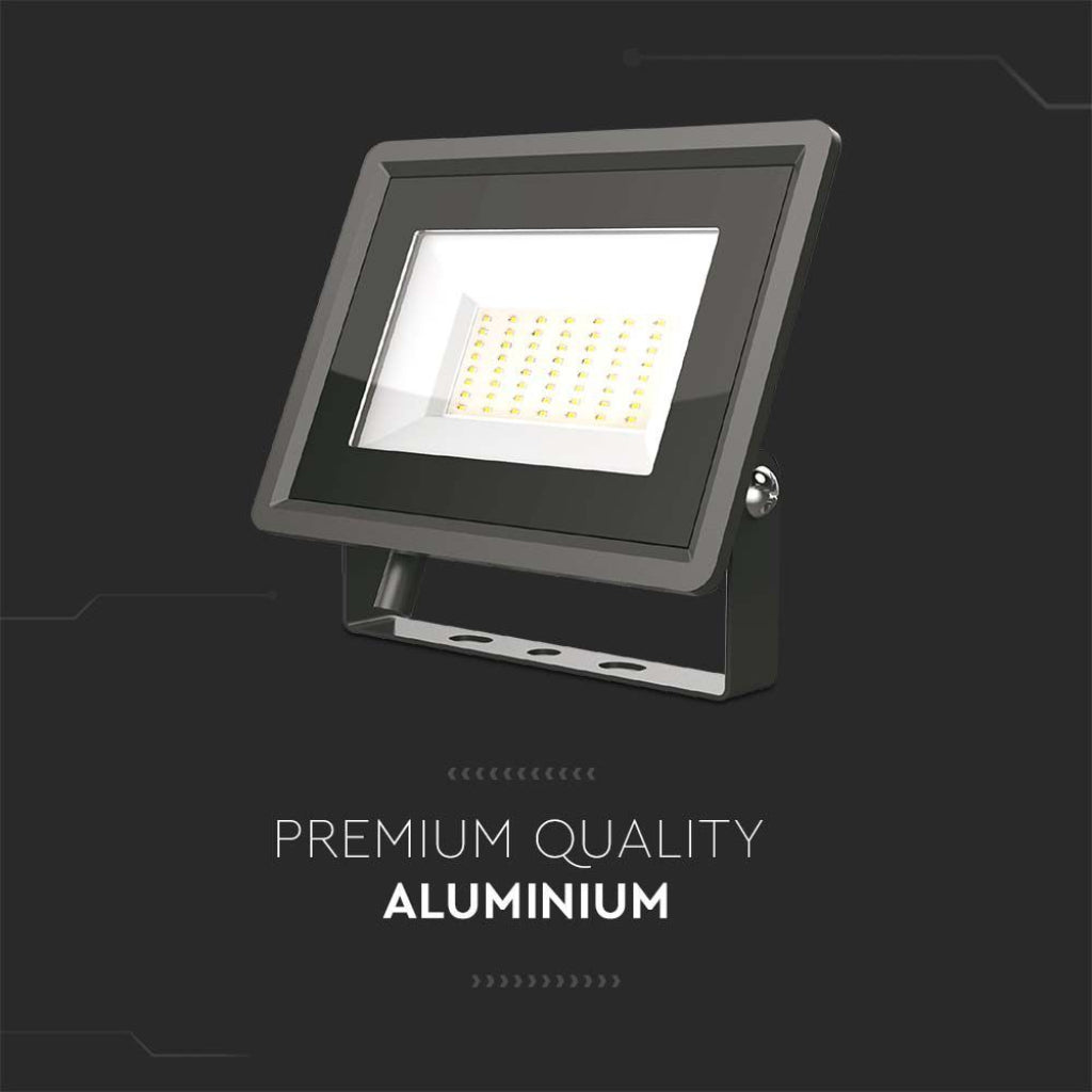 V-TAC Faro LED SMD 50W F-Series con Driver IC Integrato Colore Nero 6500K IP65