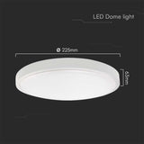 V-TAC Plafoniera LED Rotonda 18W Cornice Bianca 4000K IP44