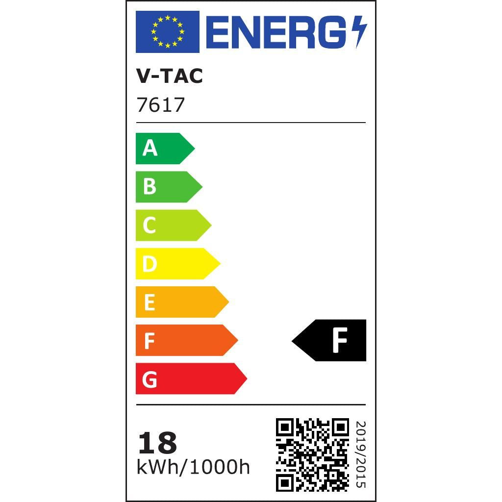 V-TAC Plafoniera LED Rotonda 18W Colore Bianco d: 225mm h: 55mm 6500K IP44