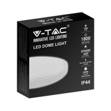 V-TAC Plafoniera LED Rotonda 18W Colore Bianco d: 225mm h: 55mm 6500K IP44