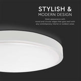 V-TAC Plafoniera LED Rotonda 24W Colore Bianco d: 295mm h: 55mm 3000K IP44