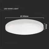 V-TAC Plafoniera LED Rotonda 24W Colore Bianco d: 295mm h: 55mm 3000K IP44