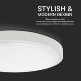 V-TAC Plafoniera LED Rotonda 24W Cornice Bianca 4000K IP44