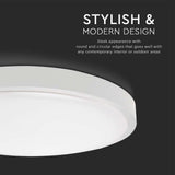 V-TAC Plafoniera LED Rotonda 30W Colore Bianco d: 420mm h: 55mm 6500K IP44