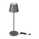 V-TAC Lampada LED da Tavolo 2W Colore Grigio in Alluminio con caricatore Wireless e Touch Dimmerabile 3000K IP54