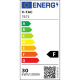 V-TAC Plafoniera LED Rotonda 30W con Sensore di Movimento a Microonde Colore Nero 4000K IP44