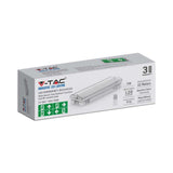 V-TAC Lampada LED di emergenza con Installazione a Parete e Pulsante di Autotest, Autonomia 3h, Compatibile con Telecomando RF 6000K IP65