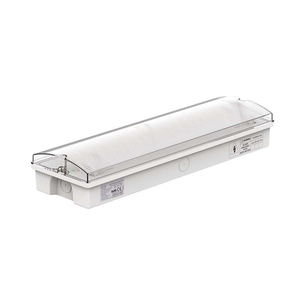 V-TAC Lampada LED di emergenza con Installazione a Parete e Pulsante di Autotest, Autonomia 3h, Compatibile con Telecomando RF 6000K IP65