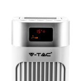 V-TAC Ventilatore a Torre 55W con Display LED con Indicatore di Temperatura e Telecomando Colore Bianco 92cm