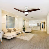 V-TAC Ventilatore LED da Soffitto 15W 3 in 1 con Motore a Corrente Continua da 35W con Telecomando 3 pale Marroni
