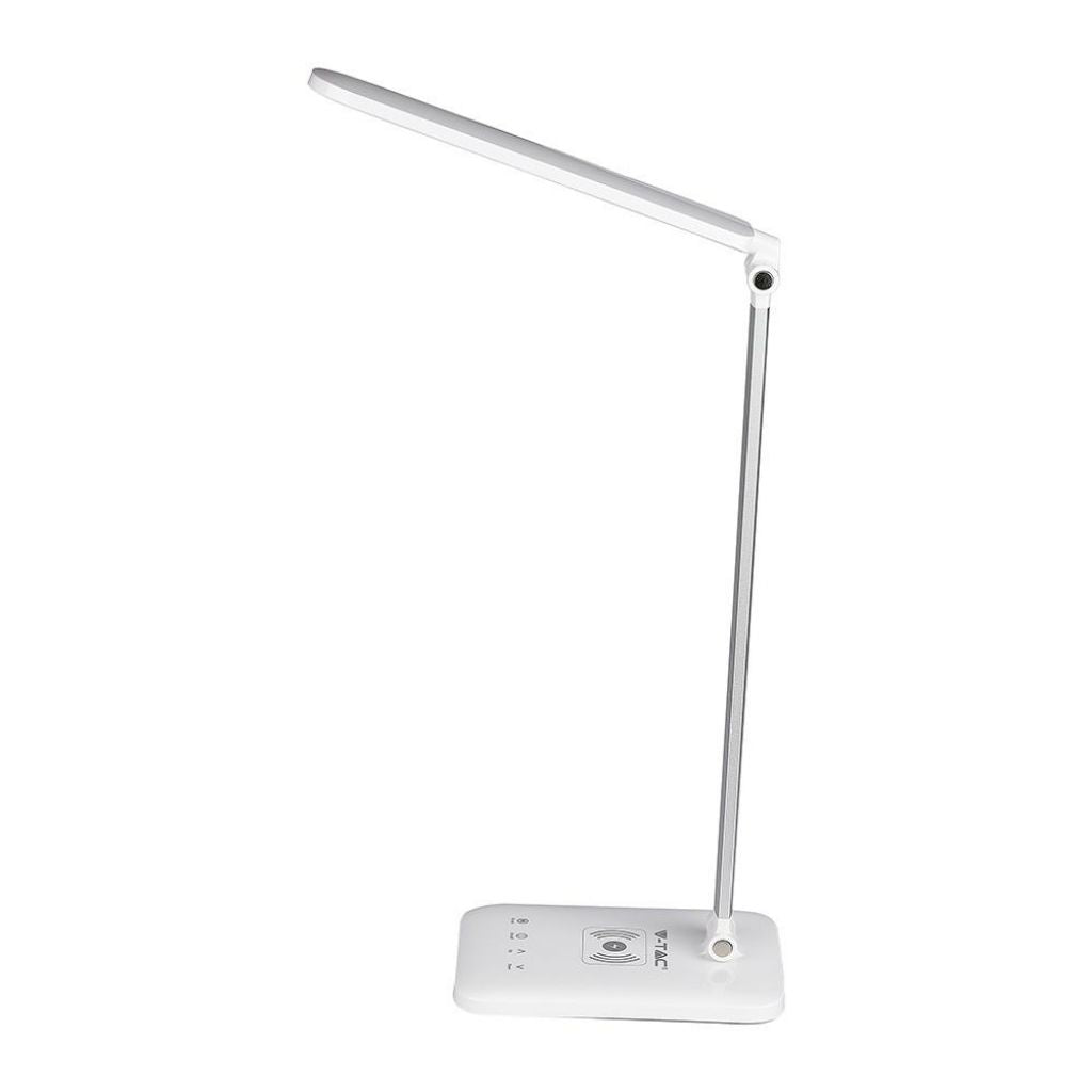 V-TAC Lampada LED da Tavolo 16W Multifunzione 3 in 1 con Caricatore Wireless Colore Bianco