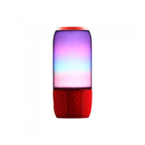 V-TAC Lampada LED da Tavolo 2 LED 3W Multifunzione Speaker Bluetooth USB e TF CARD Colore Rosso con Luci RGB