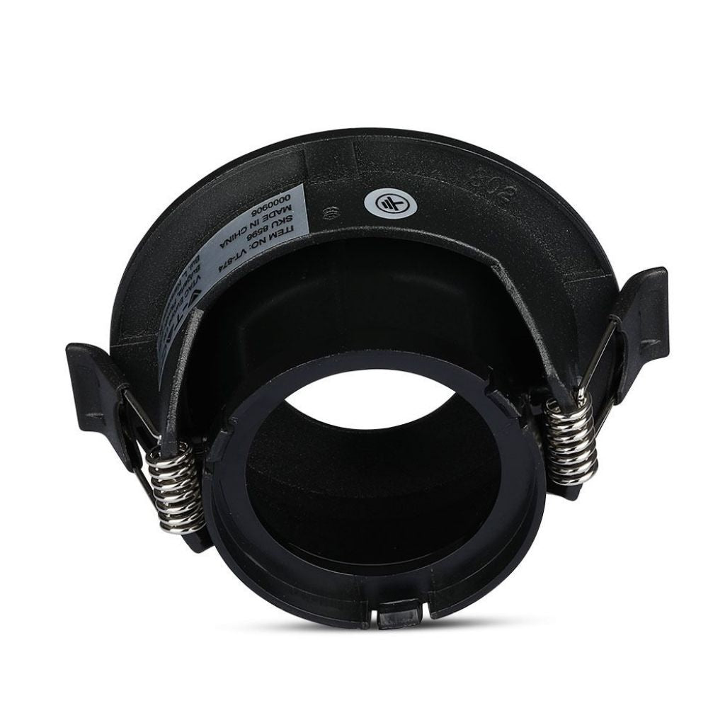 V-TAC Portafaretto LED da Incasso GU10 Rotondo Colore Nero con Interno Nero