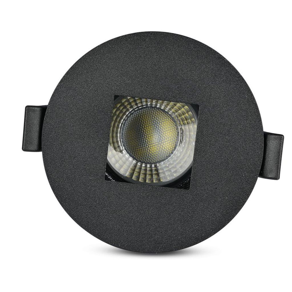 V-TAC Portafaretto LED da Incasso GU10 con Sezione Quadrata Colore Nero con Interno Nero