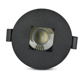 V-TAC Portafaretto LED da Incasso GU10 con Sezione Quadrata Colore Nero con Interno Nero