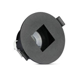 V-TAC Portafaretto LED da Incasso GU10 con Sezione Quadrata Colore Nero con Interno Nero