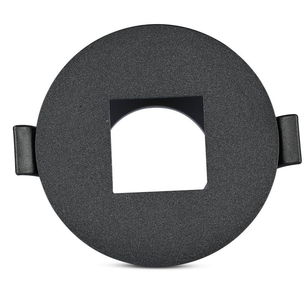V-TAC Portafaretto LED da Incasso GU10 con Sezione Quadrata Colore Nero con Interno Nero