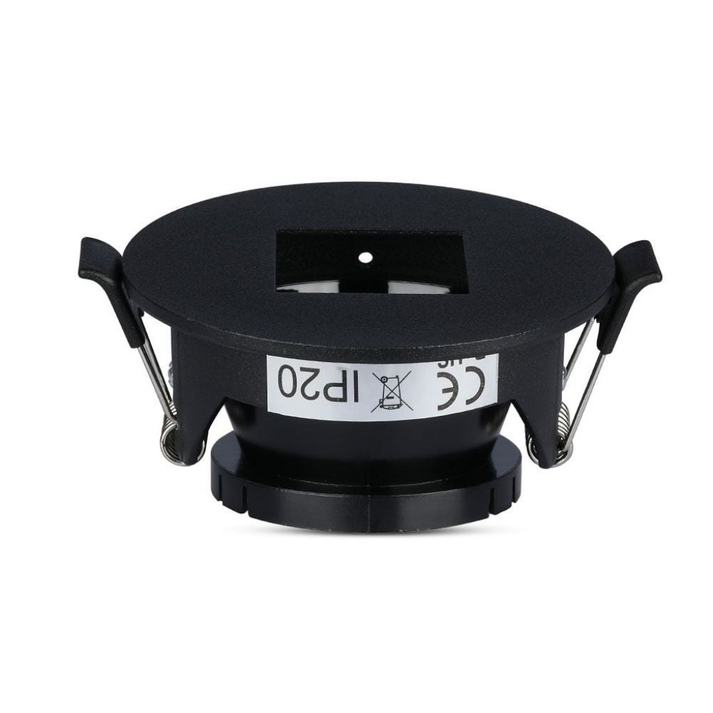 V-TAC Portafaretto LED da Incasso GU10 con Sezione Quadrata Colore Nero con Interno Nero