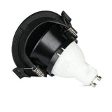 V-TAC Portafaretto LED da Incasso GU10 con Sezione a Mezza Luna Colore Nero con Interno Nero