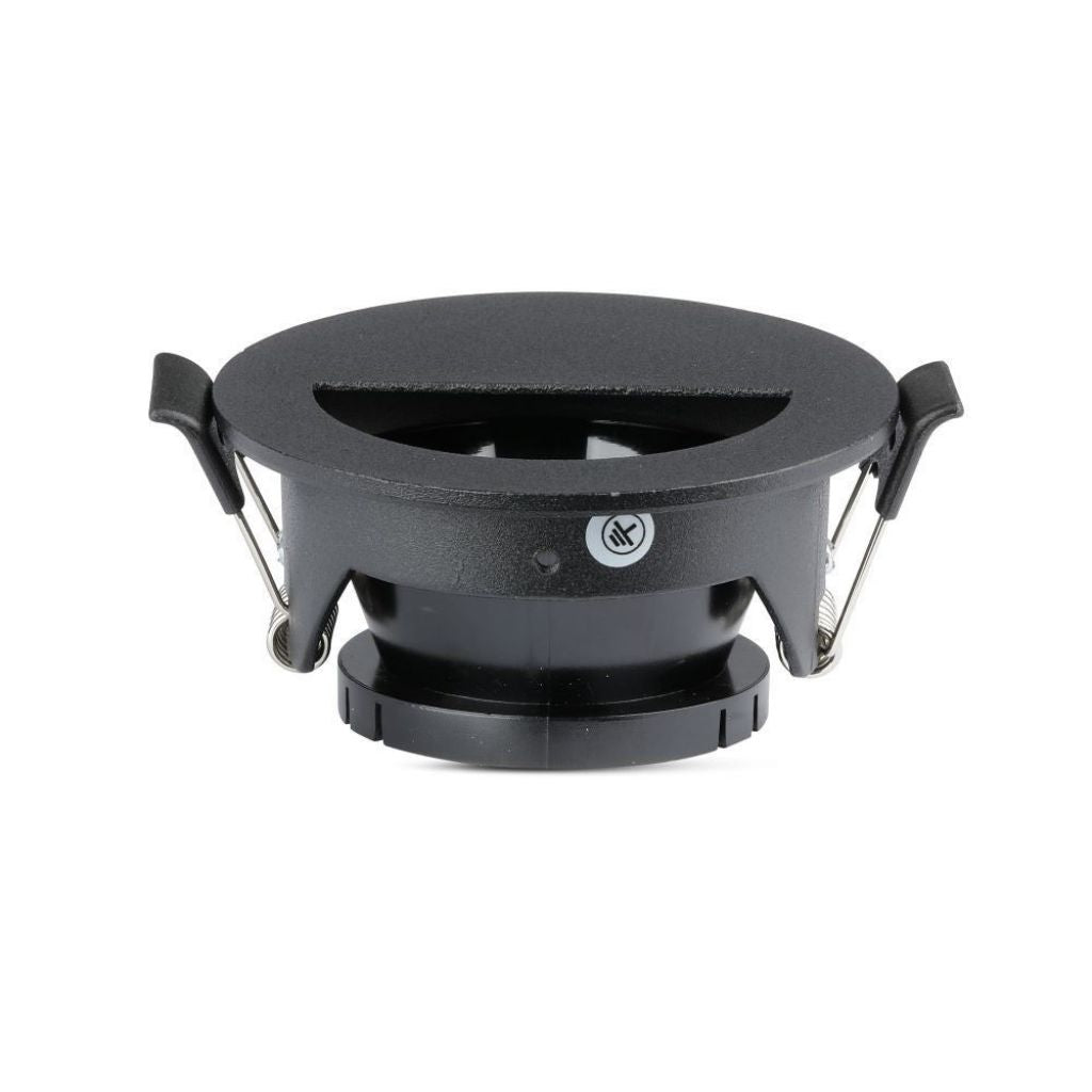 V-TAC Portafaretto LED da Incasso GU10 con Sezione a Mezza Luna Colore Nero con Interno Nero