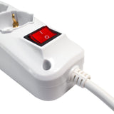 V-TAC Multipresa con 5 Prese 10/16A 2P+T Bipasso/Schuko 45° e Interruttore Generale Luminoso e Cavo 1,5m Spina 16A 2P+T Colore Bianco