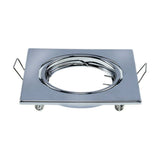V-TAC Portafaretto LED da Incasso Quadrato GU10 Colore Cromato (Box 2 Pezzi)